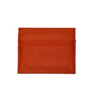 Orange leather 4 slot Card Holder wallet